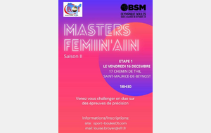 Les Féminines à vos calendriers pour les Masters Féminins!